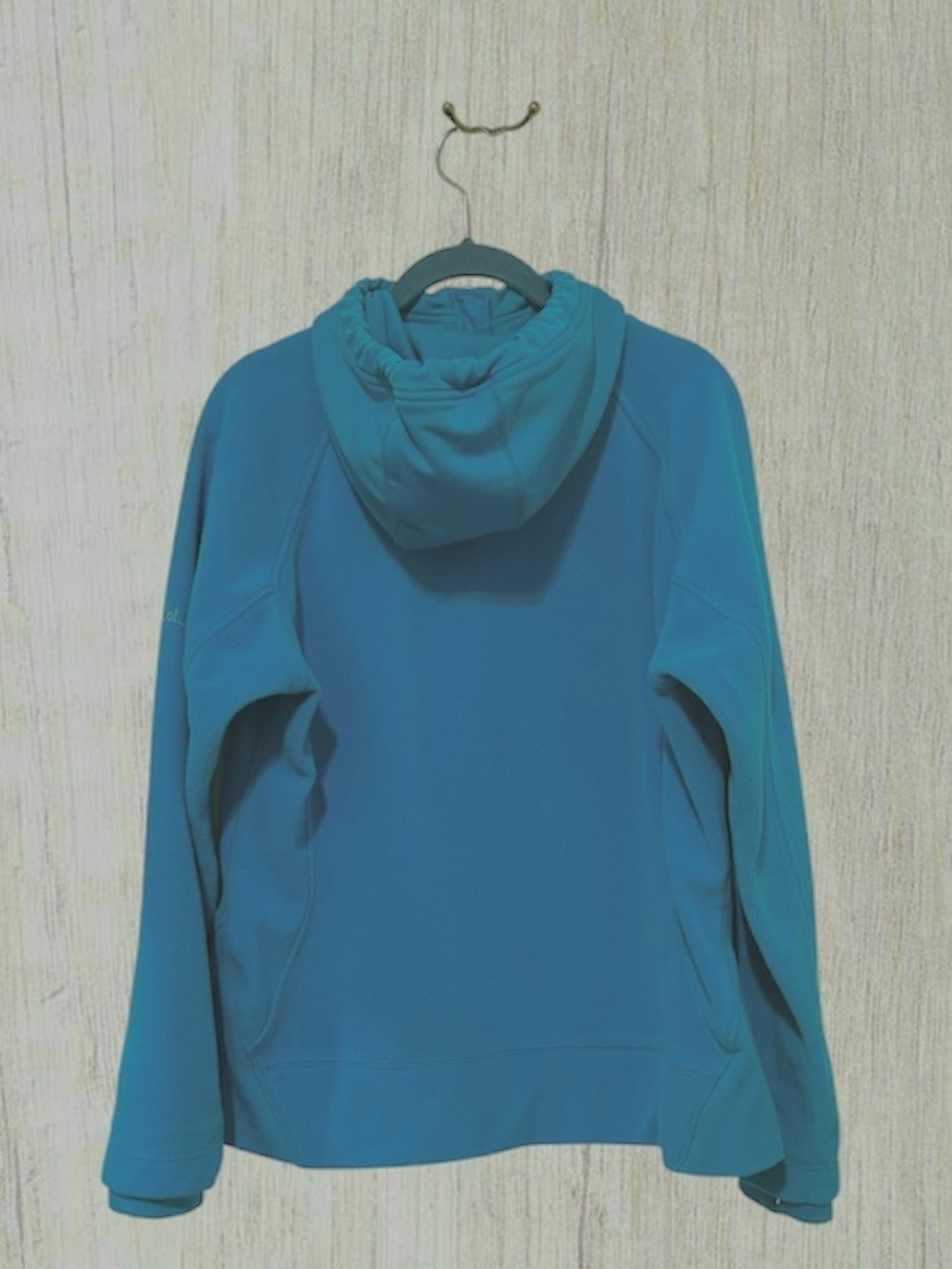 Columbia Fleece XL Teal Full Zip Hooded Jacket - Picture 3 of 6